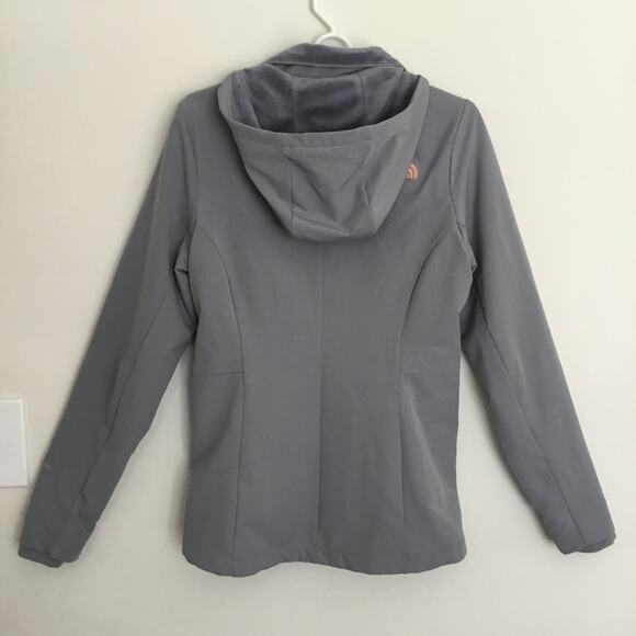 The North Face Windwall Hooded Jacket Gray fleece lining size S full zipper - Picture 8 of 11